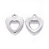 201 Stainless Steel Hollow Charms STAS-F207-35P-2