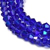 Transparent Electroplate Glass Beads Strands EGLA-A039-T2mm-L06-3