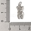 Rack Plating Brass & Clear Cubic Zirconia Pendants KK-S372-16P-3