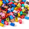  120Pcs 15 Colors Column Rack Plating Spray Painted Alloy Beads for Jewelry Making FIND-TA0002-74-11