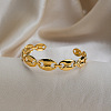 304 Stainless Steel Coffee Bean Open Cuff Bangles for Women GC3572-4