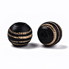 Painted Natural Wood Beads WOOD-T021-54A-M-3