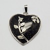 Heart Synthetic Blue Goldstone Pendants GP356-6-3