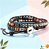 Natural Indian Agate Round Beaded Bracelets BJEW-WH20001-14A-4
