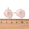 Natural Rose Quartz Pendants G-P588-02G-06-3