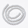 Opaque Solid Color Glass Beads Strands EGLA-A034-P6mm-D15-2
