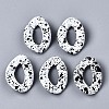 Spray Painted CCB Plastic Linking Rings CCB-Q091-018A-1