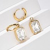 Ion Plating(IP) 304 Stainless Steel Hoop Earring Hand Polished EJEW-C017-06G-03-3