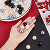  60Pcs 4 Colors Custom Resin Imitation Pearl Beads RESI-PH0001-92-3