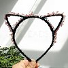 Natural Cherry Quartz Glass Hair Bands PW-WG9AADF-18-1