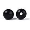 Spray Painted Round Natural Schima Wood Beads LS-WOOD-A018-12mm-03-1-2