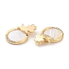 Rack Plating Brass Shell Pendants KK-A183-32G-3