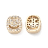 Brass Micro Pave Cubic Zirconia Beads KK-M241-01I-1