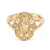 Brass Micro Pave Cubic Zirconia Adjustable Rings RJEW-D112-03G-1