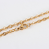 304 Stainless Steel Cable Chain Necklace Making STAS-P045-04G-1