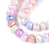 Anti-Tarnish Electroplate Rondelle Glass Beads Strands X-EGLA-T021-6mm-17-10-3