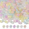 Rainbow Iridescent Plating Acrylic Beads MACR-YW0002-19B-1