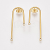 Left and Right 304 Stainless Steel Stud Earring Findings X-STAS-S079-143B-2