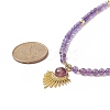 Natural Amethyst Beaded Necklaces NJEW-JN04226-05-3