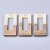 Resin & Walnut Wood Pendants RESI-S358-26G-1