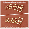 Olycraft 4Pcs 4 Styles Brass Tri-Glide Adjuster Buckles Clasps FIND-OC0003-44-4