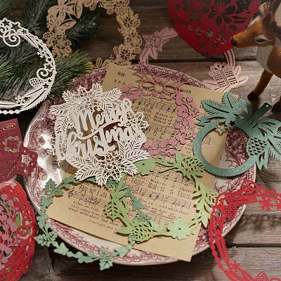 10 Pcs Christmas Theme Scrapbook Paper Set DIY-Z032-03B-1