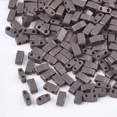 2-Hole Baking Paint Glass Seed Beads SEED-S023-17B-17-1