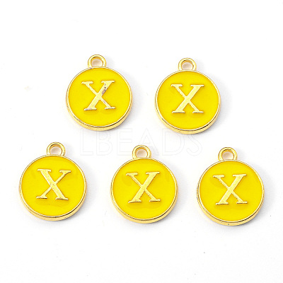 Golden Plated Alloy Enamel Charms ENAM-S118-09X-1