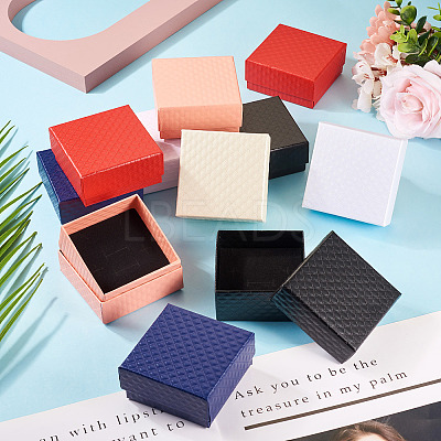 Rhombus Textured Cardboard Gift Storage Boxes LS-CON-TAC0010-03B-01-1