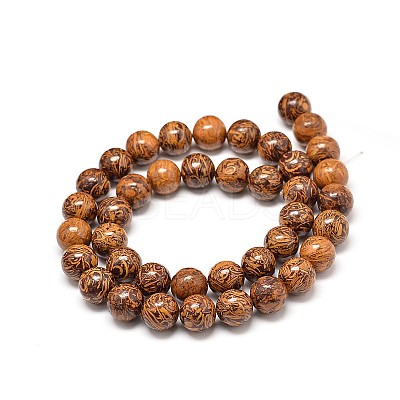Natural Elephant Skin Jasper/Miriam Stone/Calligraphy Stone Bead Strands G-P075-20-10mm-1