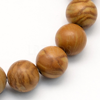 Natural Tigerskin Jasper Round Beads Strands X-G-S166-10mm-1