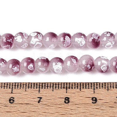 Baking Paint Glass Beads Strands DGLA-N015-6mm-05-1