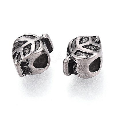 304 Stainless Steel European Style Large Hole Beads STAS-T072-111AS-1