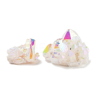 Electroplated Natural Druzy Quartz Crystal Cluster Ornaments LS-RABO-PW0001-179A-1