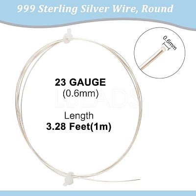 1Pc 999 Fine Silver Wire STER-BC0001-66B-1