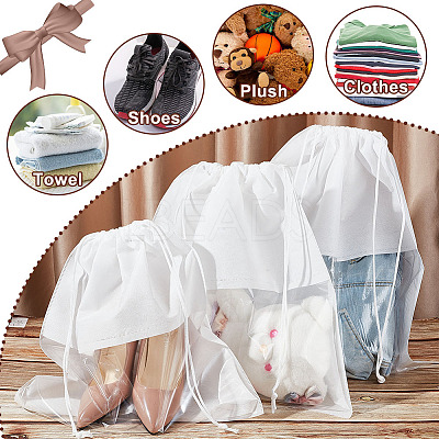 6Pcs 6 Styles Rectangle Non-woven Fabric Packing Pouches Drawstring Bags ABAG-OC0001-09-1