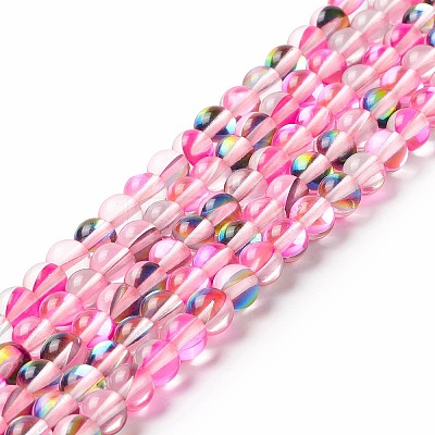 Synthetic Moonstone Beads Strands G-E573-02A-17-1