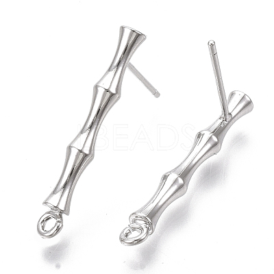 Brass Stud Earring Findings X-KK-N230-08P-NF-1