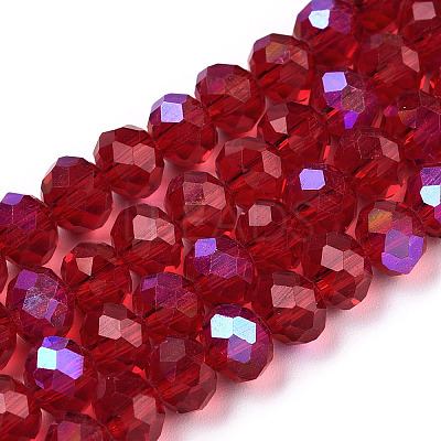 Electroplate Glass Beads Strands EGLA-A034-T4mm-L20-1