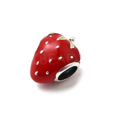 925 Sterling Silver Enamel European Beads STER-Z013-07P-02-1