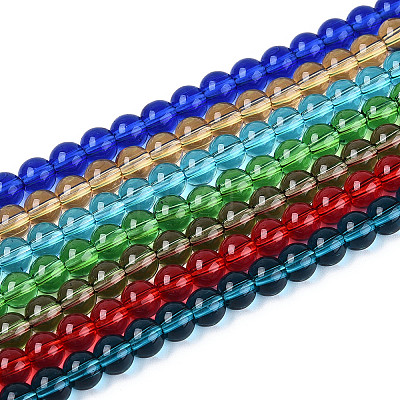 Transparent Glass Beads Strands GLAA-N058-4mm-B01-1
