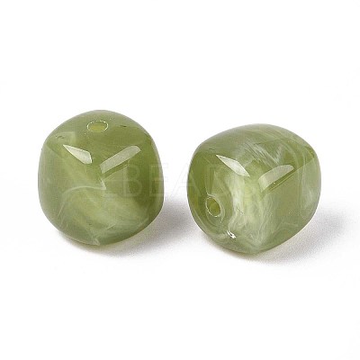 Opaque Acrylic Beads X-OACR-ZX006-33J-1