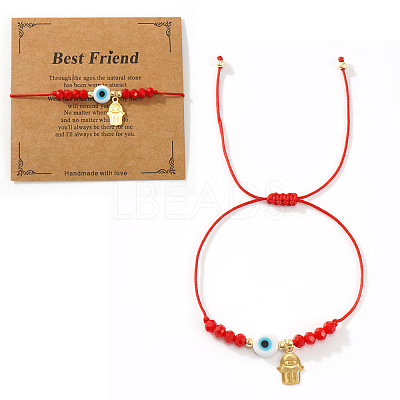 Brass Hamsa Hand Charm Bracelets LG1710-8-1