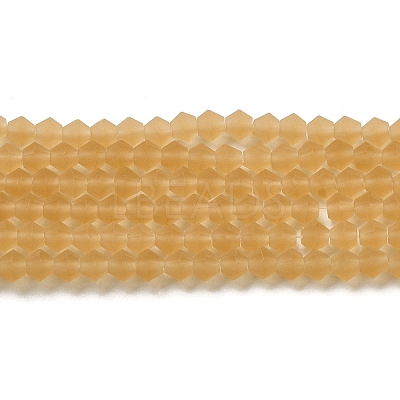Imitate Austrian Crystal Frosted Glass Beads Strands EGLA-A039-T4mm-MD18-1