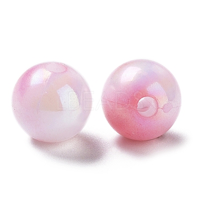 Two Tone Opaque Acrylic Beads SACR-P024-01A-W06-1