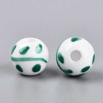 Handmade Porcelain Beads PORC-N012-12D-1