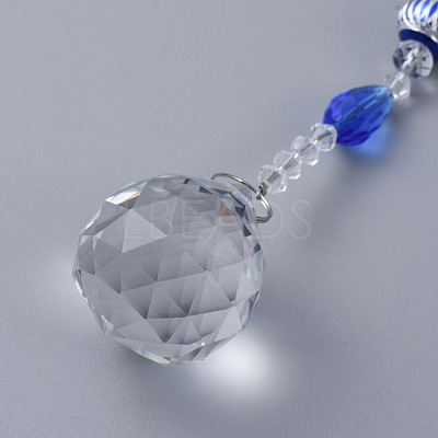 Faceted Crystal Glass Ball Chandelier Suncatchers Prisms AJEW-G025-A05-1