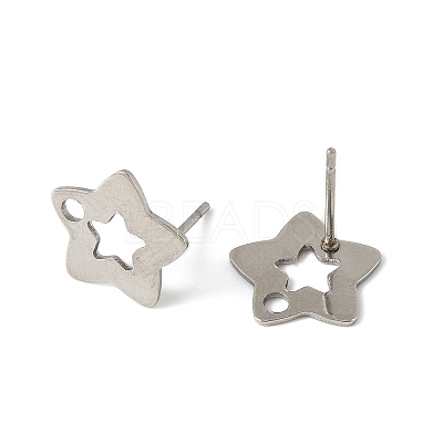 16Pcs 4 Styles 304 Stainless Steel Stud Earring Findings STAS-FS0001-85P-1