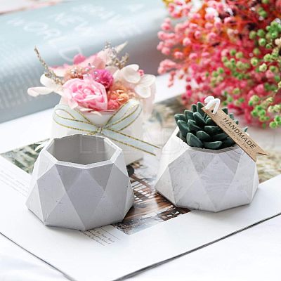 Food Grade DIY Silicone Flowerpot Molds DIY-OC0002-44-1
