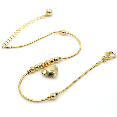 Heart Brass Charm Anklets for Women FS-WG07704-01-1